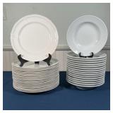 GROUP WHITE DINNER WARE | Including eighteen Villeroy & Boch dinner plates and sixteen Williams-Sono