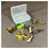 COLLECTION FISHING LURES | Lures in a plastic carrying case