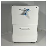 POPPIN FILE CABINET | White file cabinet with two drawers; h. 24 x 16 x 20 in.
