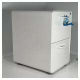 POPPIN FILE CABINET | White file cabinet with two drawers; h. 24 x 16 x 20 in.
