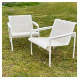 (4pc) RICHARD SCHULTZ PATIO FURNITURE | "1966 Collection" Including a pair of low chairs (h. 26 x 26