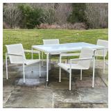 (5pc) RICHARD SCHULTZ PATIO SUITE | "1966 Collection" Including four armchairs (h. 29 x 23-1/2 x 25 
