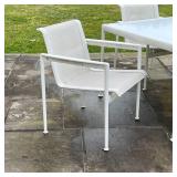  "1966 Collection" Including four armchairs (h. 29 x 23-1/2 x 25 in.), and a table with white enamel