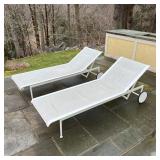 "1966 Collection"; 20 x 74 x 26 in. [one chair with backrest supporting bracket broken (as pictured)