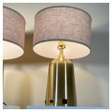 Elegant Lighting "Brio" table lamps, each with a USB and power outlet; h. 23 x dia 16 in. (with shad