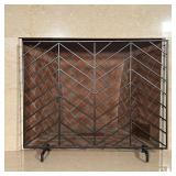CHEVRON FIRE SCREEN | h. 31 x 39 in.