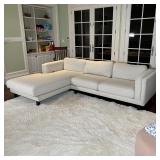 ROOM & BOARD SECTIONAL SOFA | one section with two cushions, the other a lounger; h. 26 x 114 x 84 i