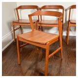 (4pc) ROOM & BOARD CHAIRS | Wood dining chairs handmade in Vermont; h. 29 x 20 x 21 in.