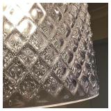 PATTERN GLASS HANGING FIXTURE | Approx. h. 11 x dia. 7 in.