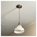 PAIR FLARED PENDANT LIGHTS | 24 in. drop, approx. 8 dia.