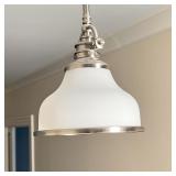 PAIR FLARED PENDANT LIGHTS | 24 in. drop, approx. 8 dia.