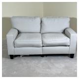 BRUSHED COTTON LOVESEAT | h. 34 x 59 x 32 in.