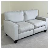 BRUSHED COTTON LOVESEAT | h. 34 x 59 x 32 in.