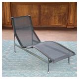 SCHULTZ PATIO LOUNGE CHAIR | Richard Schultz 1966 collection, unusual contour chaise in black with b