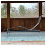 SCHULTZ PATIO LOUNGE CHAIR | Richard Schultz 1966 collection, unusual contour chaise in black with b
