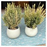 PAIR CERAMIC POTS | h. 10 in.