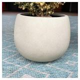 PAIR CERAMIC POTS | h. 10 in.