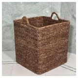 WICKER HAMPER BASKET | 20 x 16 x 16 in.
