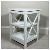 BEDSIDE TABLE | Side table with open shelves with ; 24 x 16 x 16 in.