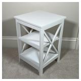 BEDSIDE TABLE | Side table with open shelves with ; 24 x 16 x 16 in.