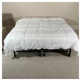 FOLDAWAY BED & MATTRESS | Sealy Performance full mattress, like new, on a collapsible frame; h. 24 x