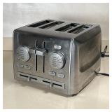 CUISINART 4-SLICE TOASTER | Cuisinart pop up toaster, stainless steel