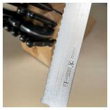 HENCKLES KNIFE BLOCK | With some knives, a pair of scissors, etc. [not all utensils are Henckles]