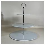 FRENCH TIERED PORCELAIN SERVER | French porcelain, cake or hors d