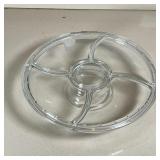 GLASS CAKE PLATE | With domed lid; dia. 12 in.