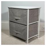 IKEA STYLE SIDE TABLE | With two fabric bins / drawers