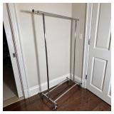 CHROME CLOTHING RACK | On wheels