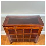 cabinet, modeled after a Zheijiang cabinet circa Kuang Hsu Period (1875), having an interesting draw