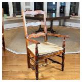 (6pc) PROVINCIAL STYLE CHAIRS | Including 4 side chairs and 2 armchairs with rush seats (h. 42 x 25 
