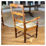 (6pc) PROVINCIAL STYLE CHAIRS | Including 4 side chairs and 2 armchairs with rush seats (h. 42 x 25 