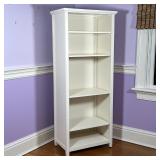 POTTERY BARN BOOKSHELF | PB Teen white painted open bookshelf; h. 64 x w. 26 x d. 16 in.