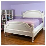 POTTERY BARN FULL BED | PB Teen white painted bed; h. 56 x w. 64 x l. 84 in. [mattress not included]