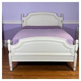 POTTERY BARN FULL BED | PB Teen white painted bed; h. 56 x w. 64 x l. 84 in. [mattress not included]
