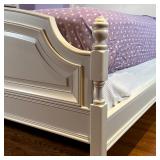 POTTERY BARN FULL BED | PB Teen white painted bed; h. 56 x w. 64 x l. 84 in. [mattress not included]