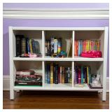 CUSTOM CUBBY BOOKSHELF | White painted open bookshelf; h. 32 x w. 42 x d. 14 in.