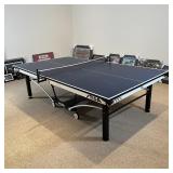 STIGA PING PONG TABLE | Model T8742, with four paddles, in excellent condition; h. 29-1/2 x w. 60-1/