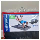 6 piece Fitness Gear floor guard set and an SKLZ Quick Ladder; plus a BodyFit beaded jump rope (l. 8