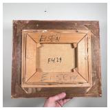 LEMONS STILL LIFE PAINTING | Oil on canvas, in a gilt carved frame; 8-1/4 x 10 in., overall 13 x 15-