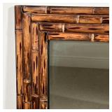 BAMBOO STYLE MIRROR | Quality, heavy mirror in a bamboo style frame; h. 31 x w. 24-3/4 in.