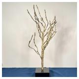 ILLUMINATED WIRE BRANCH DECOR | Lights up, battery operated; h. 24 in., base 4-3/4 x 4-3/4 in.