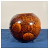 ART GLASS VASE | Bowl form; h. 7-1/2 x approx. dia. 7-1/2 in.