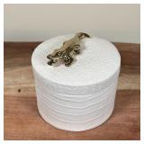 (2pc) PORCELAIN BOXES | Largest h. 3 in.