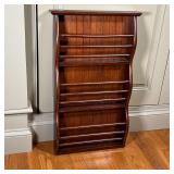 HANGING WALL SHELF | Wooden hanging wall rack with three shelves; 30 x 18 x 4 in.