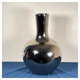 TOZAI HOME MIRRORED VASE | Oversized mirrored glaze porcelain vase; h. 21 x dia. 14 in.