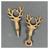 PAIR DEER BARWARE |  l. 8 in.