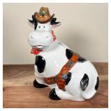 COWBOY COW PIGGY BANK | h. 9-1/4 in.